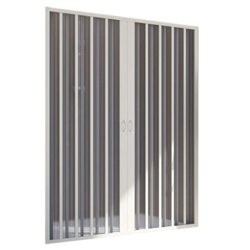 Porte de douche en PVC 110CM H185 pliante avec Ouverture Centrale couleur Blanche mod. Flex