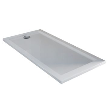 Receveur de douche 70x170x4cm rectangle acrylique avec bordures blanc brillant mod. Flower