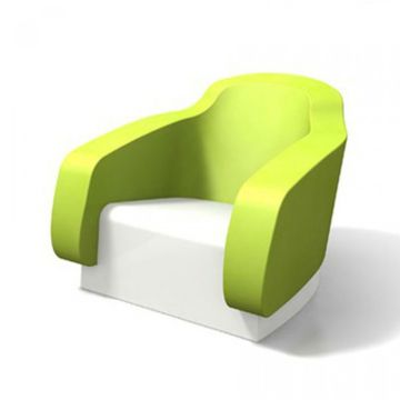 Fauteuil extérieur intérieur Klimt Vert acide et Blanc