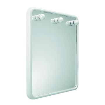 Miroir 56x68 Cm avec 3 Ampoules mod. Linea