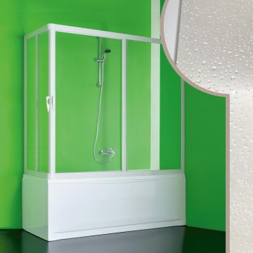 Cabine douche 3 côtés  Pare-Baignoire en acrylique mod. Nettuno avec ouverture centrale