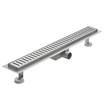 Caniveau de douche en Acier Inox avec grille à fente 50 cm mod. Stripe