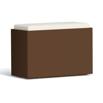 Coffre de rangement Roomy en Résine Rectangulaire 80X35 CM Brun