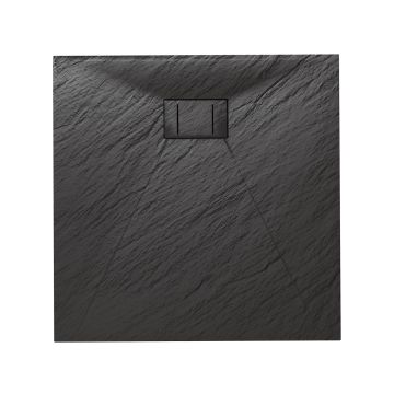 Bac à douche 80x80x2,6 CM Carré Anthracite Effet Pierre mod. Blend