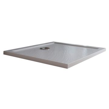 Receveur de douche 90x120x4cm rectangle acrylique avec bordures blanc effet pierre mod. Flower