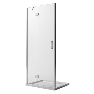 Porte Douche 70CM H190 Verre Transparent avec Easy-Clean mod. Flip Porte + Profil