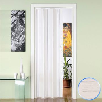 Porte pliante accordèon en pvc pin blanc 88,5x214cm mod. Luciana