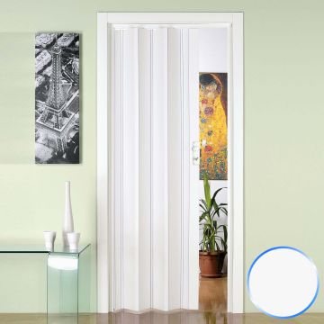 Porte pliante accordèon en pvc blanc 88,5x214cm mod. Luciana