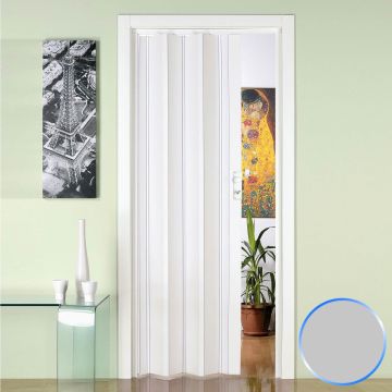 Porte pliante accordèon en pvc gris 88,5x214cm mod. Luciana