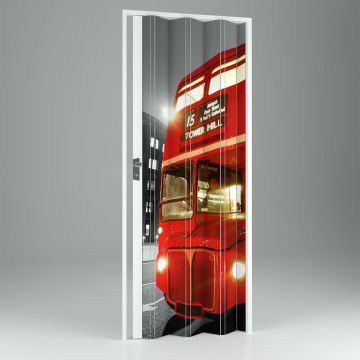 Porta pliante accordéon intérieur en PVCBus 115x214 cm mod. Vera