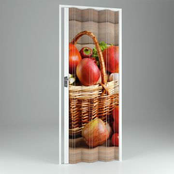 Porta pliante accordéon intérieur en PVC Fruit 115x214 cm mod. Vera