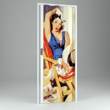 Porta pliante accordéon intérieur en PVC Lady 89,5x214 cm mod. Vera