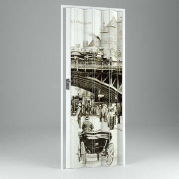 Porta pliante accordéon intérieur en PVC Vintage 115x214 cm mod. Vera