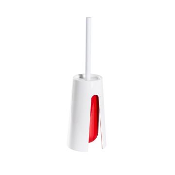 Porte Brosse de Toilette Blanc et Rouge mod. Matrioska