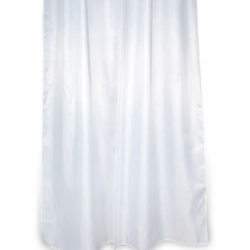 Rideau de Douche plusiers dimensions Couleur solide Blanc en Polyester Mod. Blanca