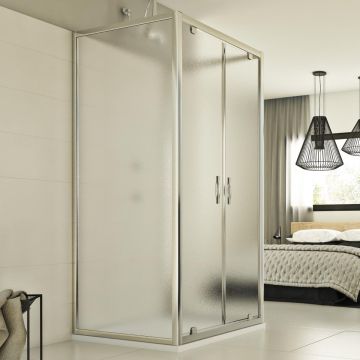 Cabine douche 3 côtés 70x80x70 CM H198 Opaque mod. Cristal Trio 2 Portes