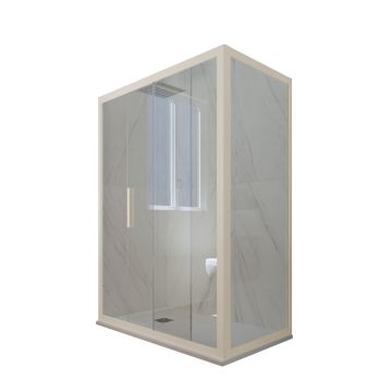 Deco Duo H 200 en PVC Champagne Verre Transparent mod. Deco Duo