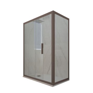 Deco Duo H 200 en PVC Chocolat Verre Transparent mod. Deco Duo