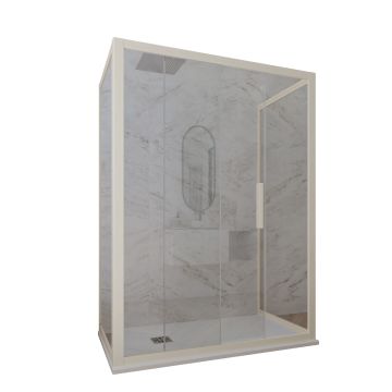 Deco Trio H 200 en PVC Champagne Verre Transparent mod. Deco Trio