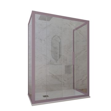 Deco Trio H 200 en PVC Lavande Verre Transparent mod. Deco Trio