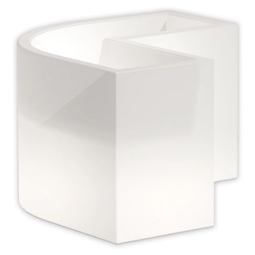 Jardinière Angulaire lumineuse en résine 80x80x35 CM H  Plusieurs couleurs disponibles mod. Flowerpot Angulaire Led