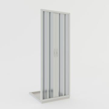 Porte paroi de douche en Plastique PVC h 185 cm mod. Giglio avec ouverture Centrale