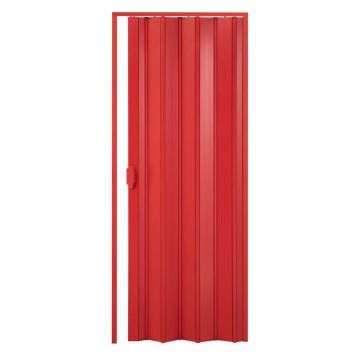Porte accordéons pliante intérieur en kit en PVC Rouge 82x220 cm mod. Simona