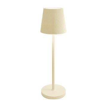 Lampe de table LED rechargeable IP54 couleur ivoire mod. Emma