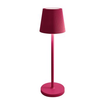 Lampe de table LED rechargeable IP54 couleur rouge mod. Emma