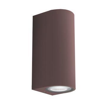 Applique LED murale à double faisceau couleur corten mod. Cordova 2