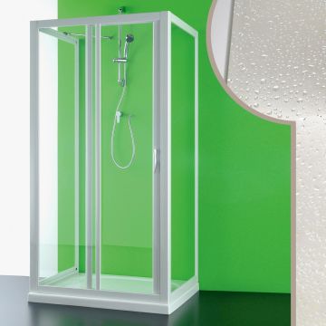 Cabine douche 3 côtés 70x130x70 CM en acrylique mod. Mercurio avec ouverture laterale