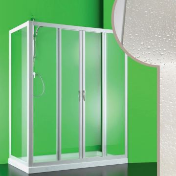 Cabine douche 70x130 CM en acrylique mod. Mercurio 2 avec ouverture centrale