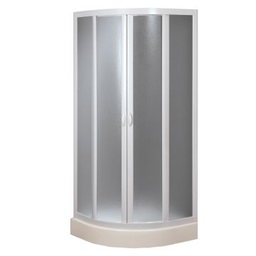 Cabine douche demi-circulaire 75x75 CM en acrylique mod. Marte avec ouverture culissante