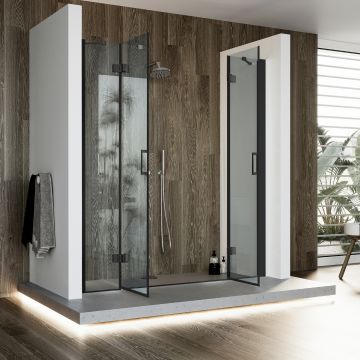 Porte de douche mod. Flip Black Porte + Porte