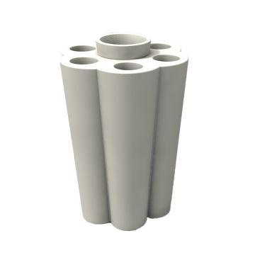 Porte-Parapluie rond moderne avec récipient pour les gouttes blanc mod. Lulet Blanc