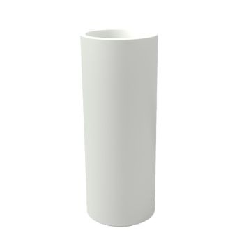 Pot de fleurs moderne en résine rond H 90 Ø 35  Blanc mod. Barocco