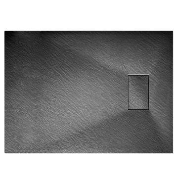 Bac à douche 90x140x2,6 CM Anthracite Effet Pierre mod. Strong