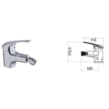 Mélangeur de bidet Chrome avec Monocommande mod. Alice