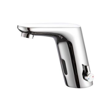 Mélangeur lavabo automatique infrarouge Chrome avec Fonctionne avec batterie ou avec résaux mod. Hotellerie