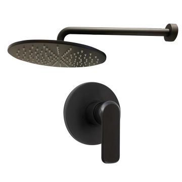 Kit de douche Noir mat avec Avec mitigeur mod. Aurora