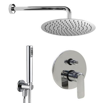 Kit de douche Chrome avec Avec mitigeur mod. Emma