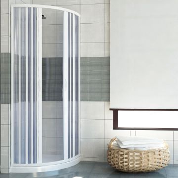 Cabine paroi de douche en Plastique PVC mod. Scorpione 70x90 cm avec ouverture centrale