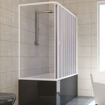 Pare baignoire douche en Plastique PVC mod. Nadia 70x150 cm avec ouverture latérale