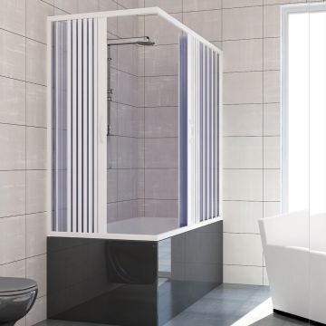 Pare baignoire douche en Plastique PVC mod. Nadia 70x150 cm avec ouverture centrale