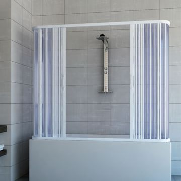 Box a 3 lati sopravasca 70x150 in PVC mod. Nicla con apertura centrale